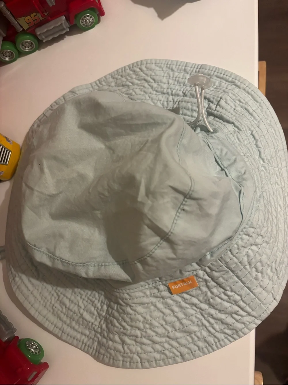 One FURTALK 2-5T 100% lined cotton toddler bucket hat light blue